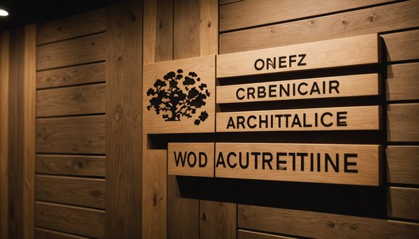 Personnalisation en bois : signalétique écoresponsable en architecture