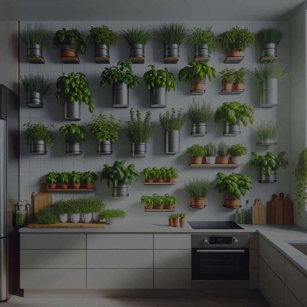 Comment intégrer un jardin de plantes aromatiques verticales sur un mur de cuisine ?