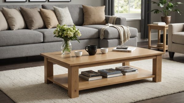 Table basse chêne clair : élégance et robustesse pour votre salon